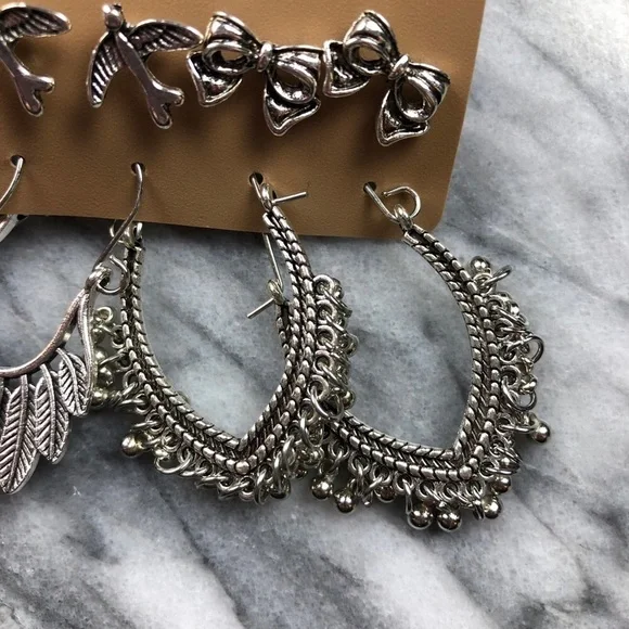 Boho Earrings Drop Dangle Vintage Bohemian Silver - Picture 5 of 9